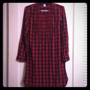 Red and navy blue tunic/dress